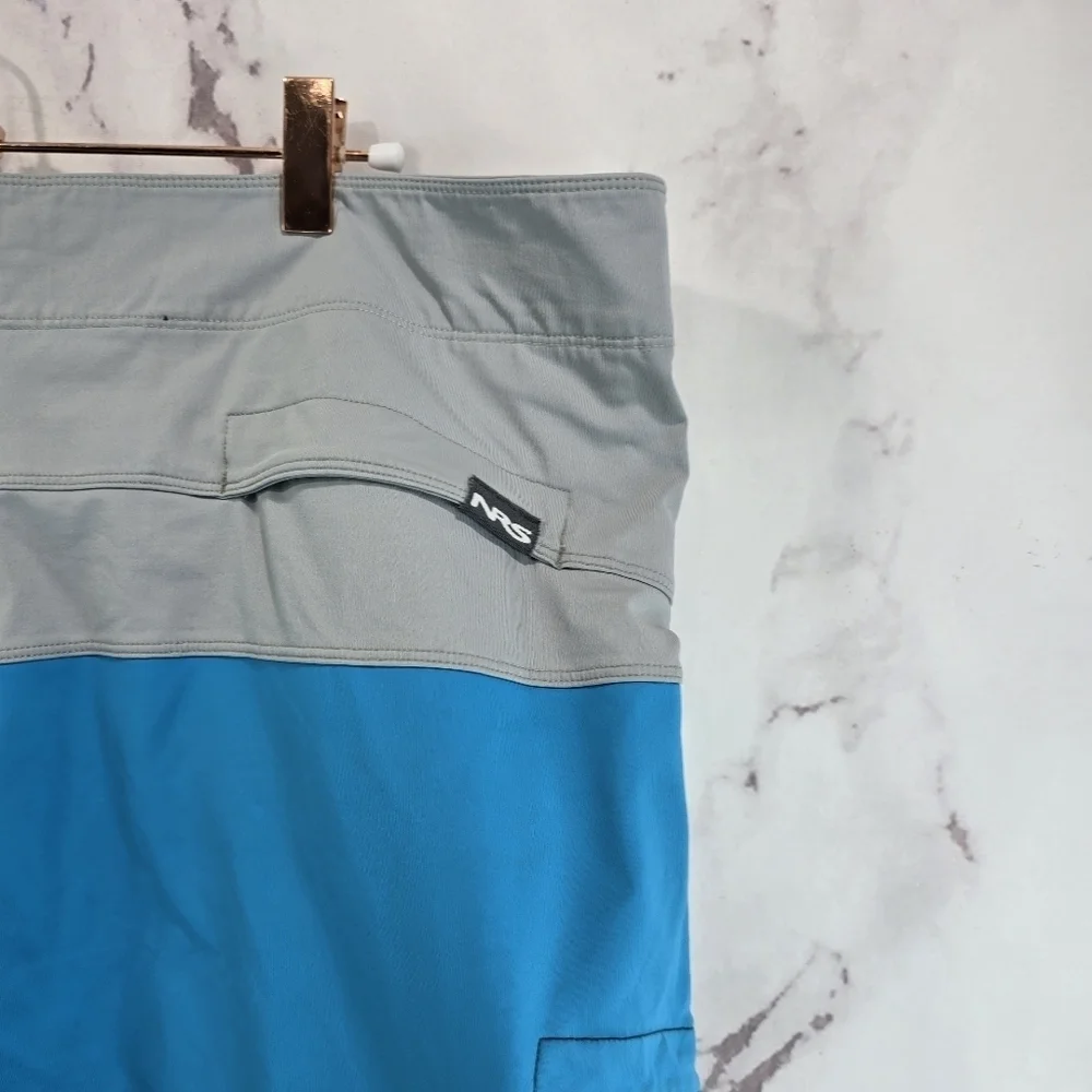 NRS Shorts Mens 40 Blue Gray Hybrid 11 Inch Nylon Guide Water Resistant Swim